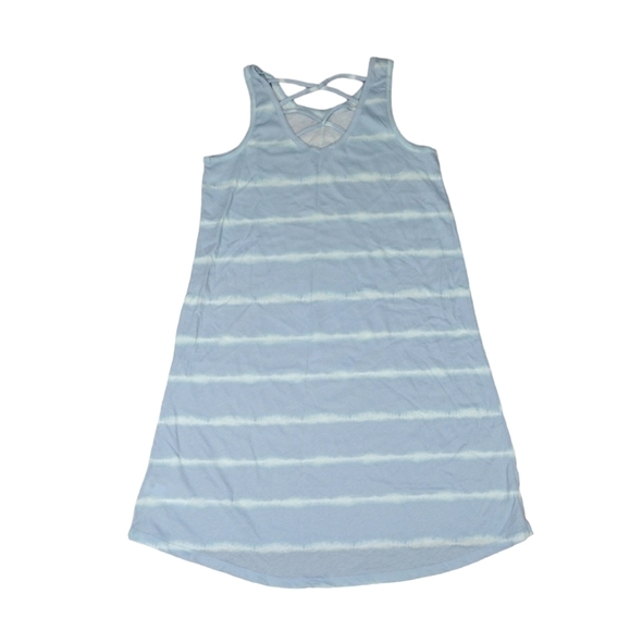 Old Navy Blue Striped Lattice Back Dress NWOT - Picture 2 of 4